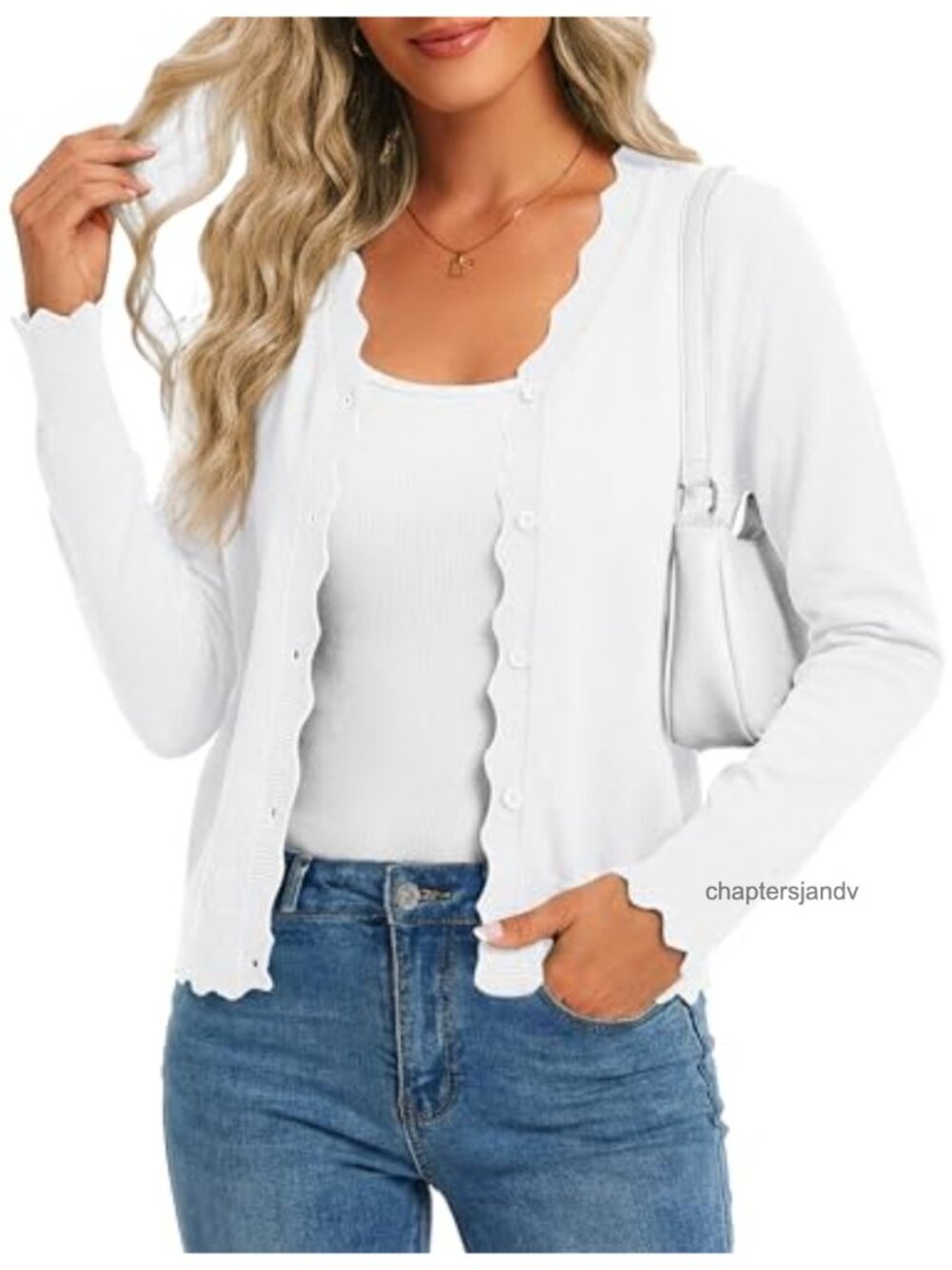 Women's Knit Cardigan Sweater Button Front V-Neck Lightweight